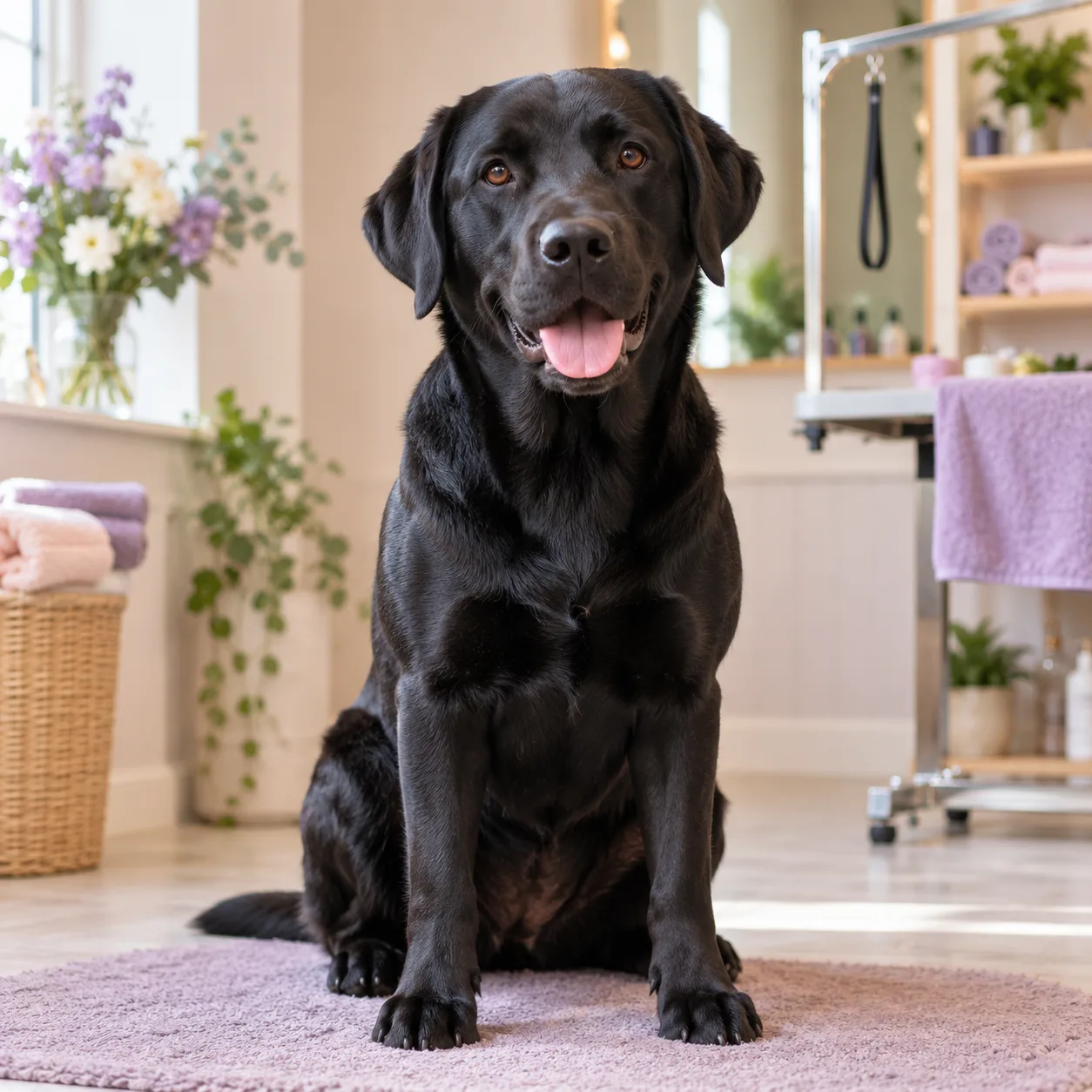 labrador with a shiny coat